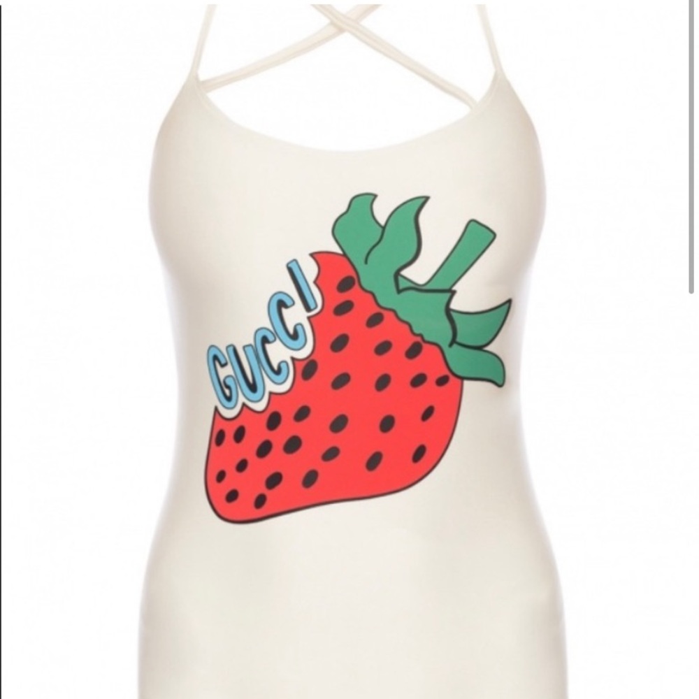 Gucci bathing suit w/ strawberries AUTHENTIC W/TAGS STILL WRAPPED FROMGuccistore